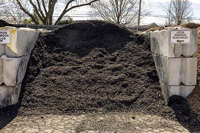 Color enhanced black mulch
